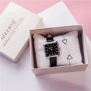 Ladies Dress Quartz Watches Luxury Women Watches Vintage Square Wrist Watch Bracelet Gift Box for Women 2018 Best zegarek damski