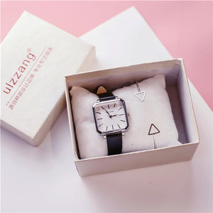 Ladies Dress Quartz Watches Luxury Women Watches Vintage Square Wrist Watch Bracelet Gift Box for Women 2018 Best zegarek damski